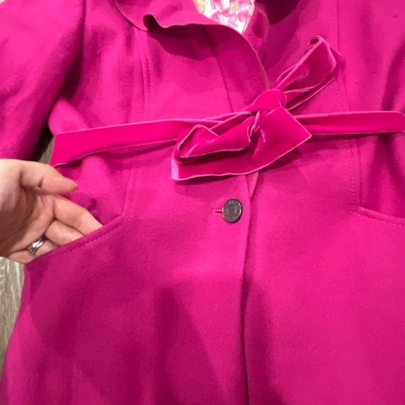 Valentino Fuschia Wool Blazer with Ruffle Lapel - Picture 5 of 13